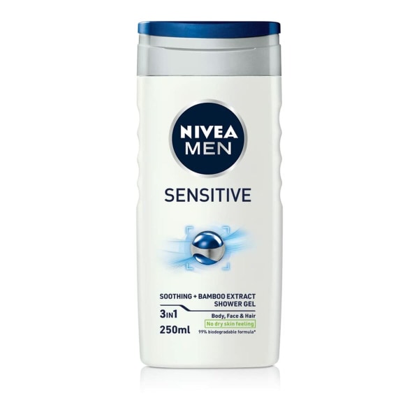 2-in-1 Geeli ja shampoo Nivea Men Sensitive 250 ml