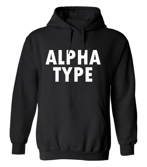 Alpha Type - Hættetrøje / Trøje - DAME Svart - 4XL