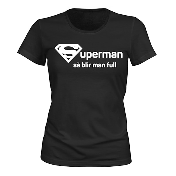 Superman bliver fuld - T-SHIRT - DAME sort XS
