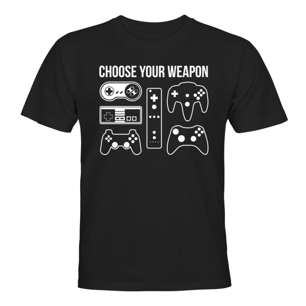 Choose Your Weapon - T-SHIRT - UNISEX Svart - XL