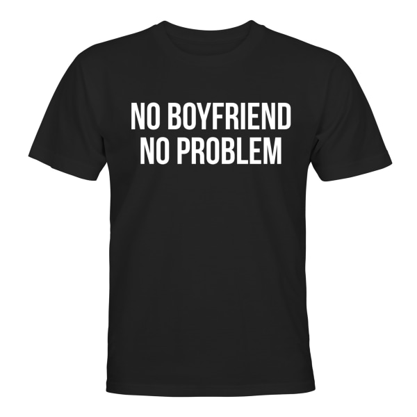 Ingen kjæreste No Problem - T-SHIRT - HERRE Svart - XL