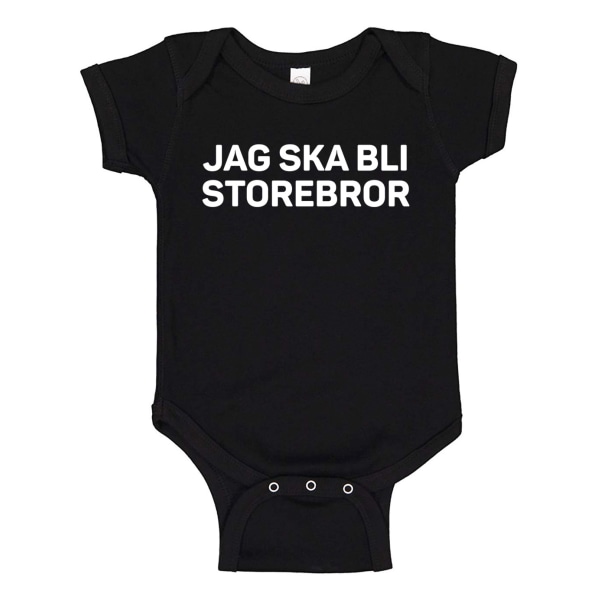 Jag Ska Bli Storebror - Baby Body svart Svart - Nyfödd