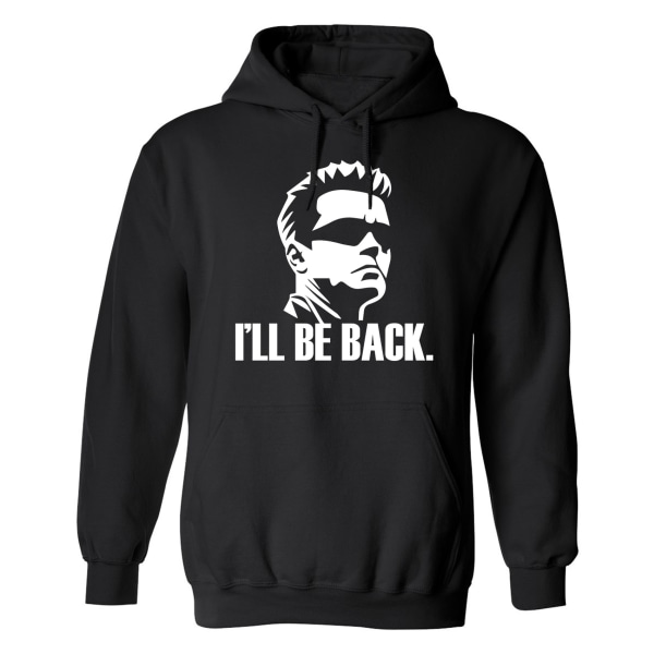 Ill Be Back - Hættetrøje / Sweater - MÆND Svart - 4XL