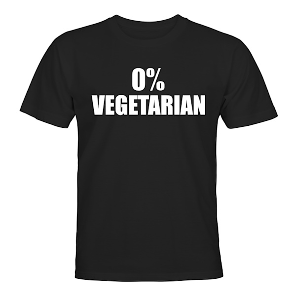 0% Vegetar - T-SHIRT - MÆND Svart - 2XL