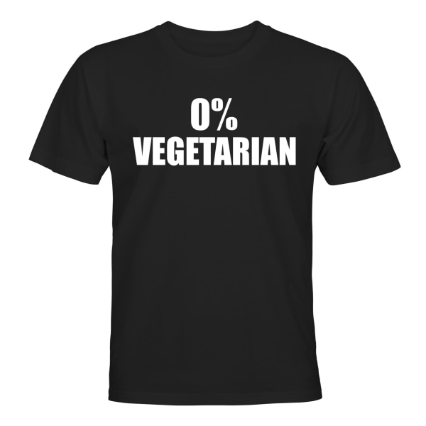 0% Vegetarian - T-SHIRT - HERR Svart - L