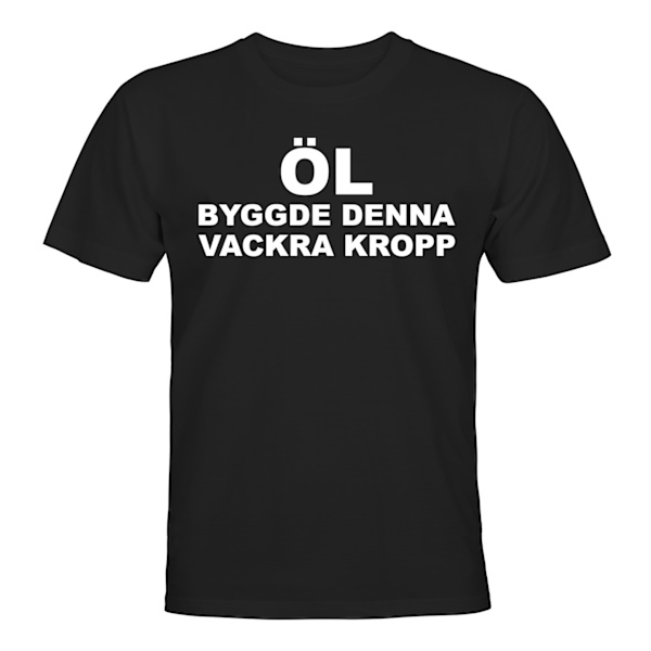 Beer Built This Beautiful Body - T-PAITA - UNISEX Svart - M
