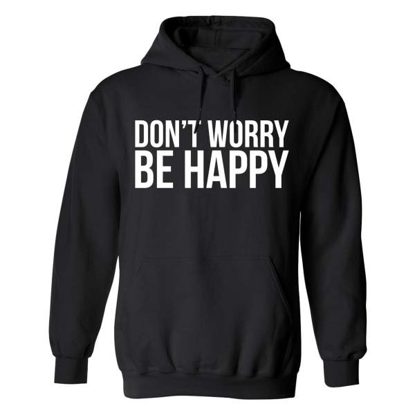 Dont Worry Be Happy - Hættetrøje / Sweater - KVINDER Svart - 3XL
