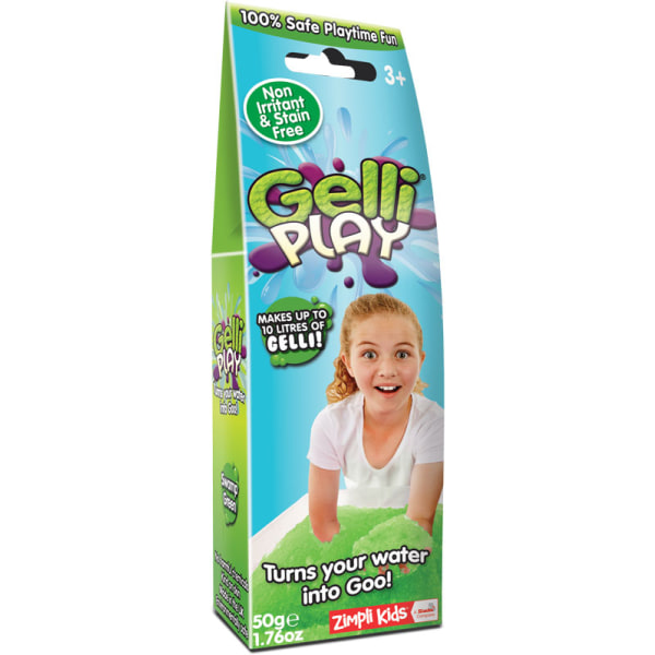 GELLI PLAY - BLANDET FARVER - 50G - GRØN OG RØD