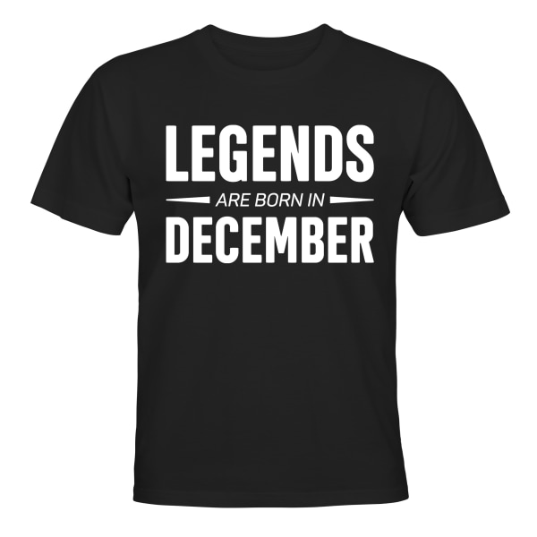 Legends Are Born In December - T-SHIRT - BARN svart Svart - 86 / 94