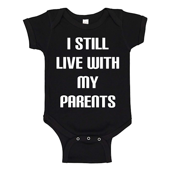 I Still Live with My Parents - Baby Body svart Svart - 12 månader