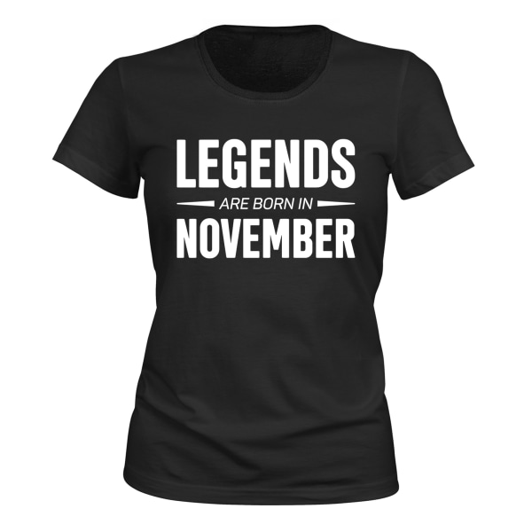 Legender er født i november - T-SHIRT - DAME sort XS