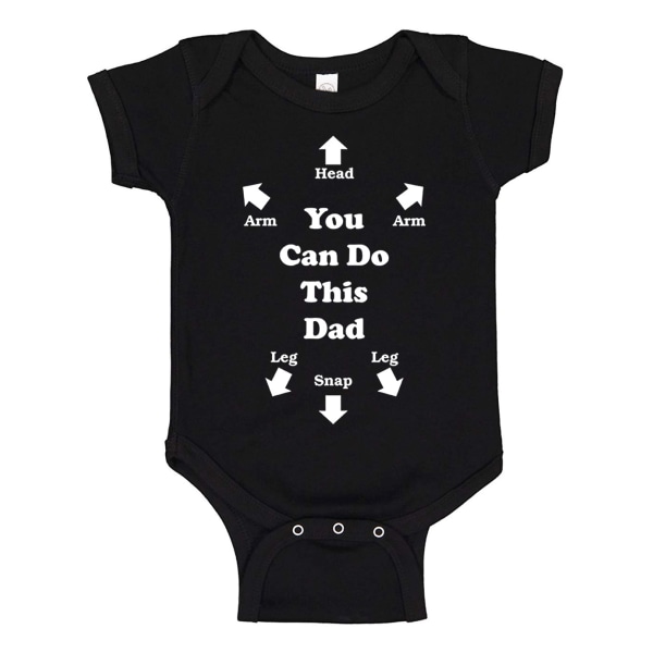 You Can Do This Dad - Baby Body svart Svart - 12 månader