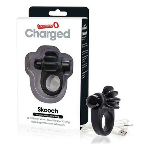 Vibrerende Penis Ring The Screaming O Charged Skooch Black