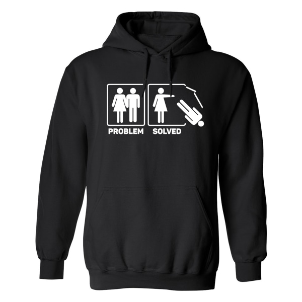 Problem Solved Pojkvän - Hoodie / Tröja - DAM Svart - 4XL