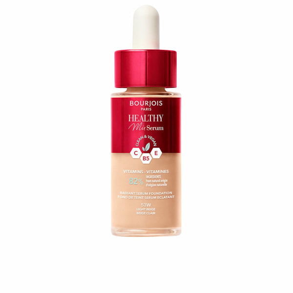 Flytende makeup base Bourjois Healthy Mix Serum Nº 53W Lys beige 30 ml