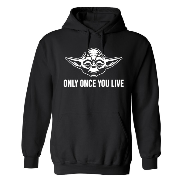 Yoda Only Once You Live - Hættetrøje / Sweater - KVINDER Svart - 5XL