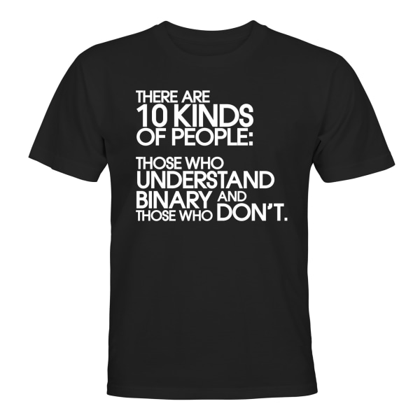 Binary Knowledge - T-SHIRT - UNISEX Svart - L
