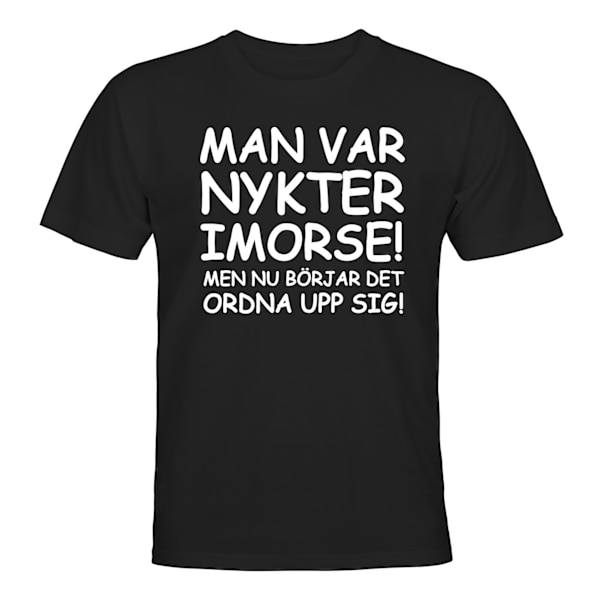 Man Var Nykter I morse - T-SHIRT - UNISEX Svart - M