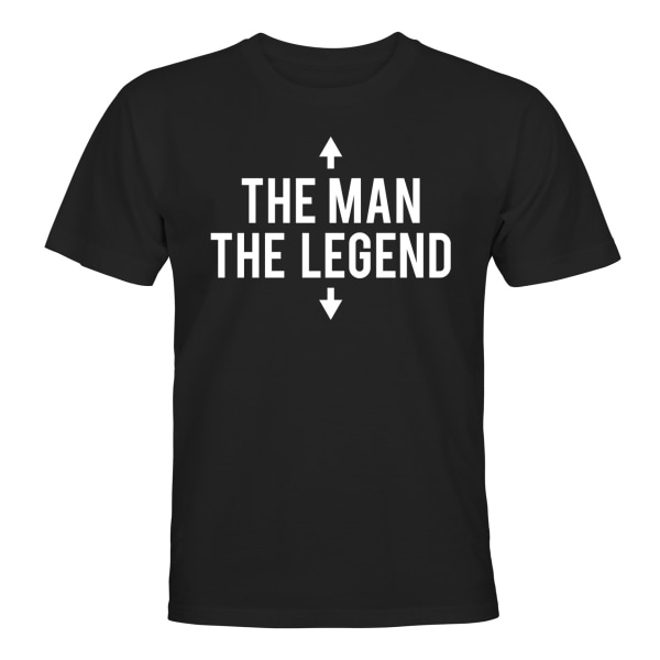 The Man The Legend - T-SHIRT - HERRE Svart - 3XL