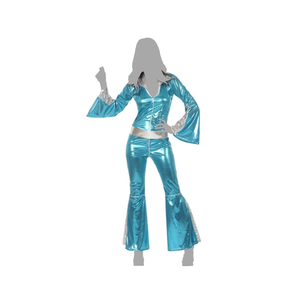 Maskerade kostume voksne Disco Blue XXL
