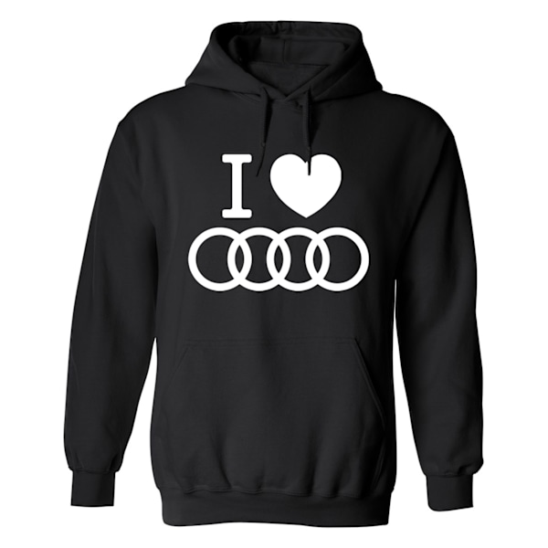 Audi - Hættetrøje / Sweater - DAME Svart - 5XL