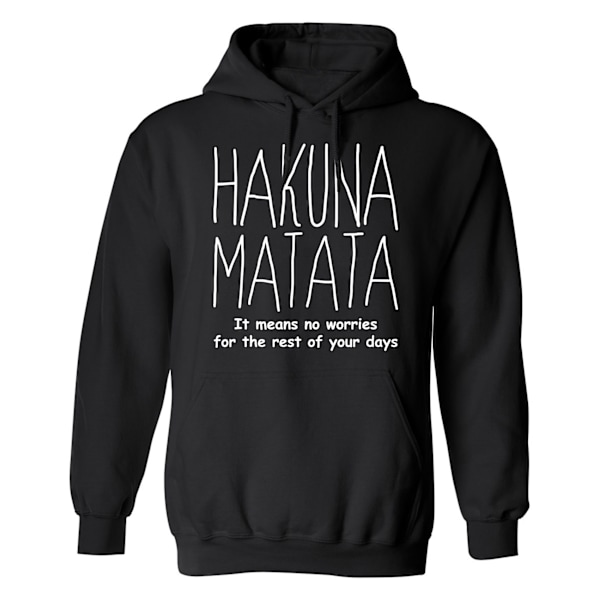 It Means No Worries - Hoodie / Tröja - UNISEX Svart - 3XL