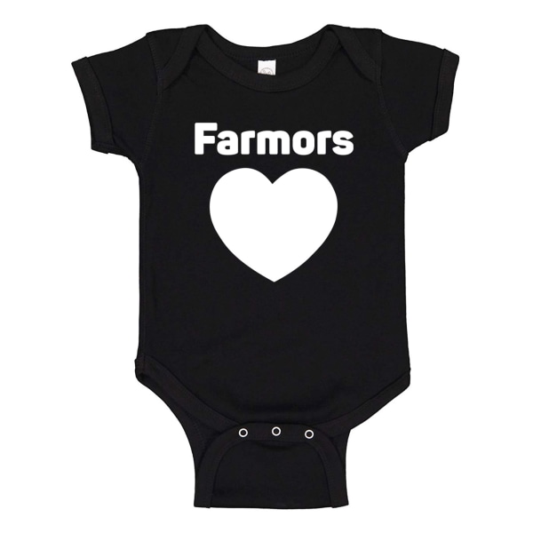Farmors Hjärta - Baby Body svart Svart - Nyfödd