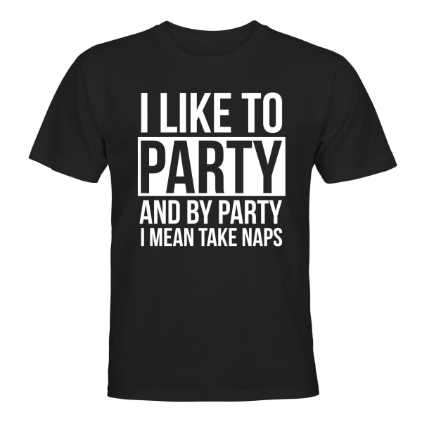 I Like To Party - T-SHIRT - MÆND Svart - 2XL