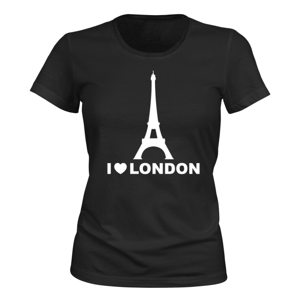 Eifel Tower I Love London - T-SHIRT - DAM svart M