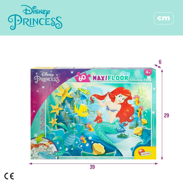 Barnpussel Princesses Disney Dubbelsidig 60 Delar 70 x 1,5 x 50 cm (6 antal)