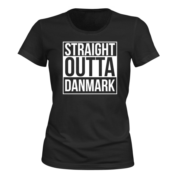 Straight Outta Denmark - T-SHIRT - DAME sort S