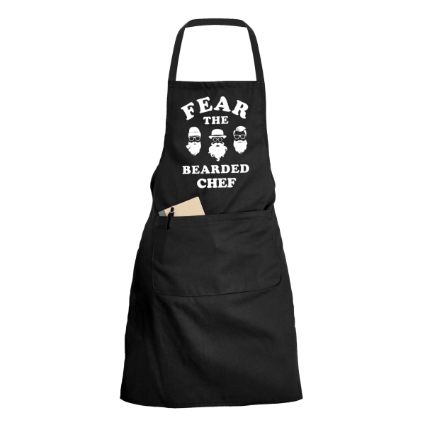 Fear The Bearded Chef - Förkläde - Svart svart one size