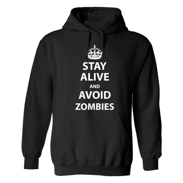 Stay Alive And Avoid Zombies - Hættetrøje / Sweater - KVINDER Svart - 3XL