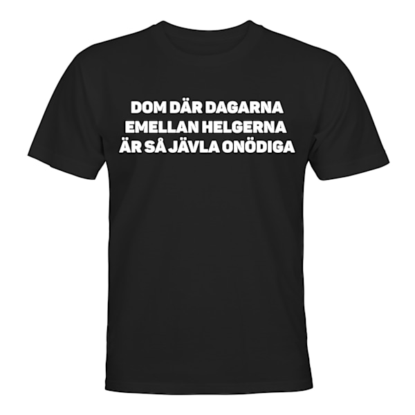 Onödiga Dagar - T-SHIRT - UNISEX Svart - XL