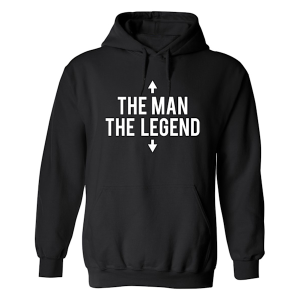 The Man The Legend - Hoodie / Tröja - UNISEX Svart - 5XL
