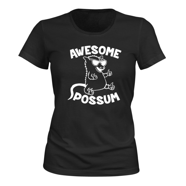 Awesome Possum - T-PAITA - NAISTEN musta M