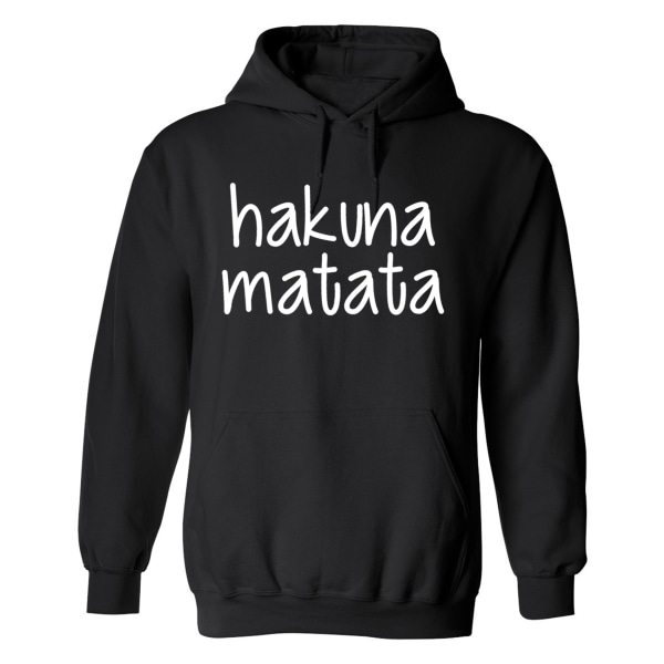 Hakuna Matata - Hoodie / Tröja - DAM Svart - 5XL