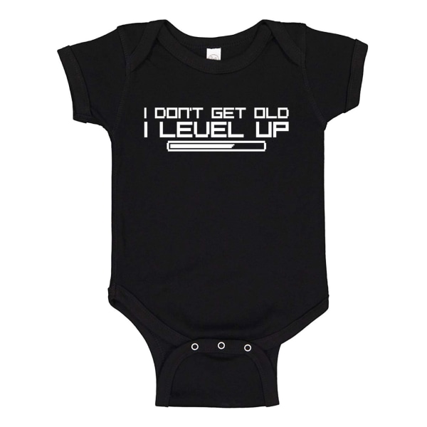 I Level Up - Baby Body musta Svart - Nyfödd