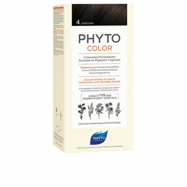 Permanent hårfäg Phyto Paris Phytocolor Utan ammoniak 4-castaño