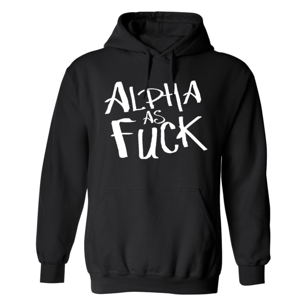 Alpha As F-ck - Hættetrøje / Sweater - UNISEX Svart - 5XL