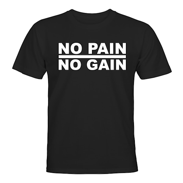 No Pain No Gain - T-SHIRT - UNISEX Svart - M