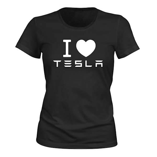 Tesla - T-SHIRT - DAME sort XS