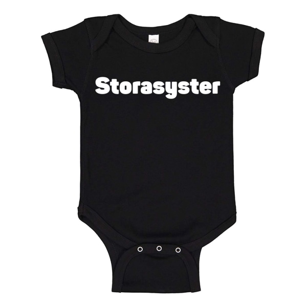Storasyster - Baby Body svart Svart - 18 månader
