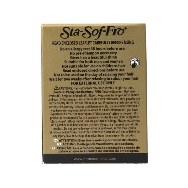 Permanent färg Sta Soft Fro Powder Hair Color Black (8 g)