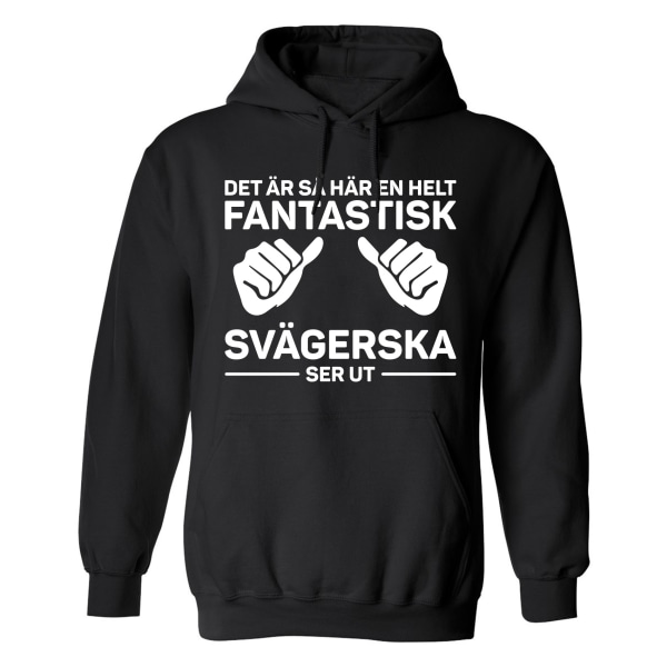 Fantastisk Svigerinde - Hættetrøje / Sweater - DAME Svart - M