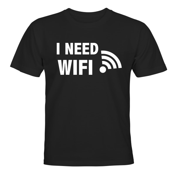 Jeg trenger WIFI - T-SHIRT - BARN svart Svart - 142 / 152