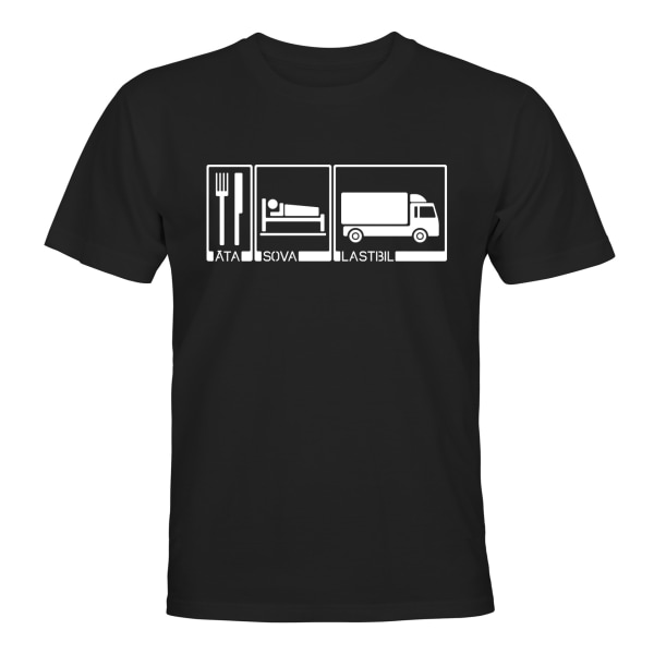 Eat Sleep Truck - T-SHIRT - UNISEX Svart - 2XL