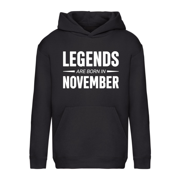 Legends Are Born In November - Hættetrøje / Sweater - BØRN sort Svart - 128