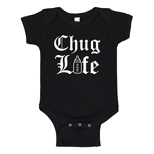 Chug Life - Babykrop sort Svart - 12 månader