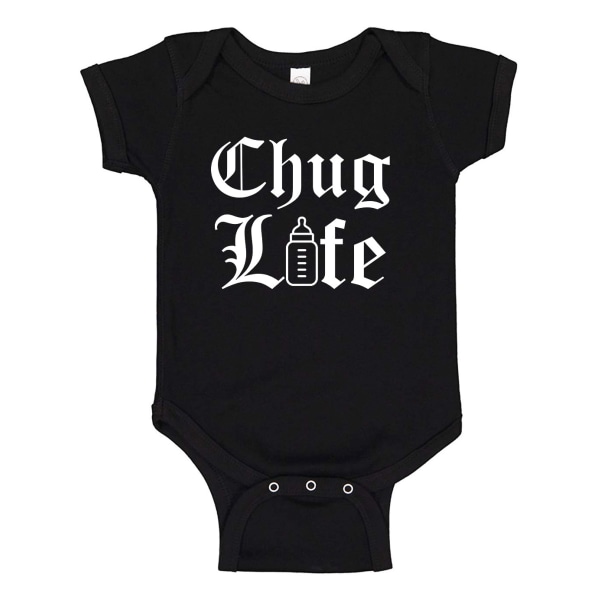 Chug Life - Babykrop sort Svart - 6 månader